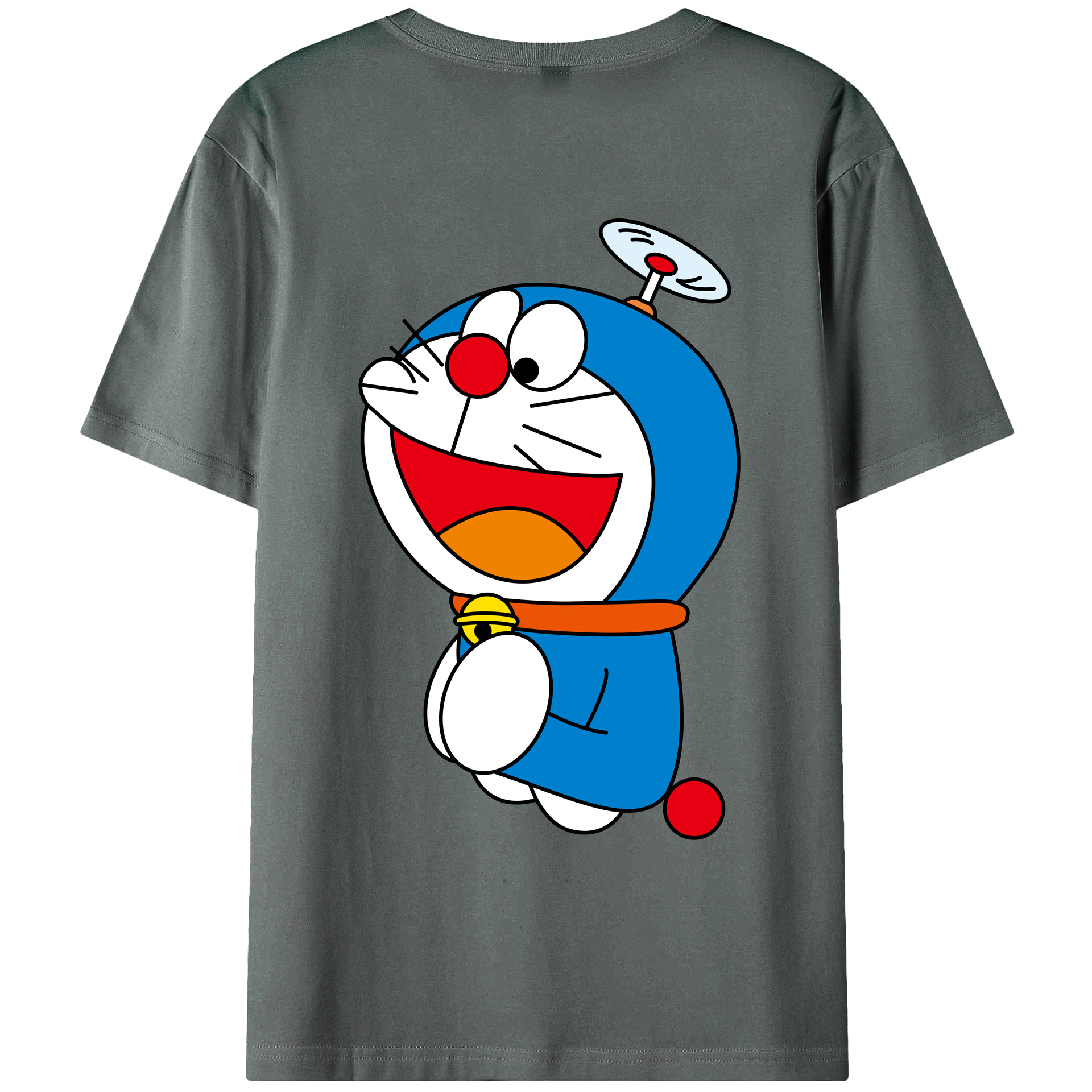 （画像用） ドラえもん Doraemon 綿100％ メンズ半袖Tシャツ（バックプリント） 通気性